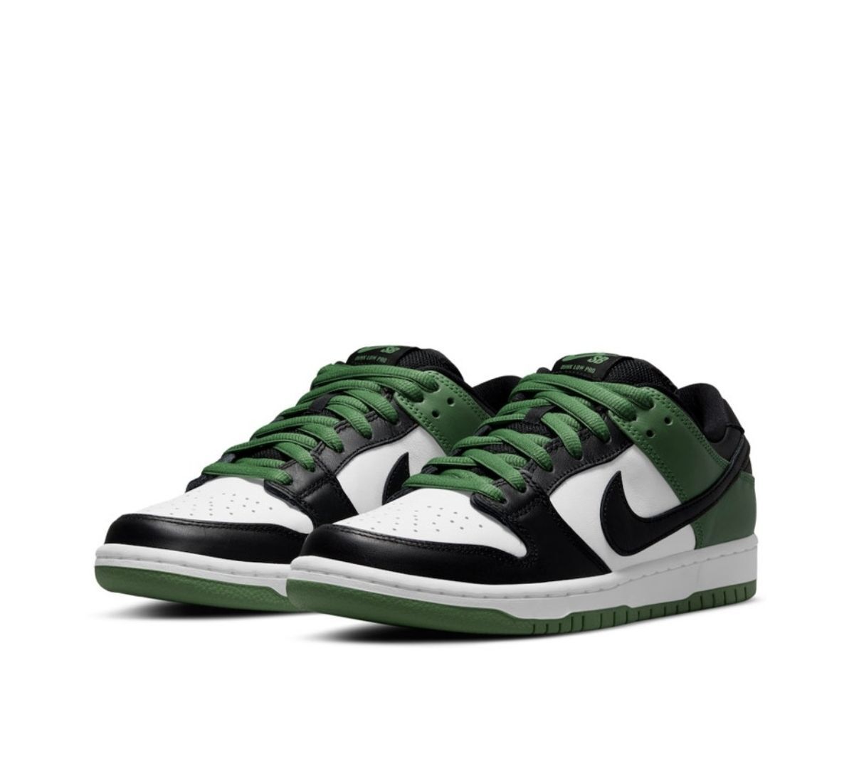 DUNK SB LOW VERT NOIR BLANC